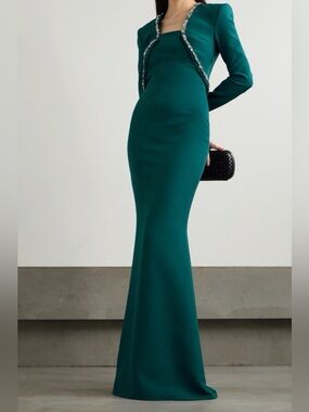 Elegant Teal Maxi Mermaid Skirt